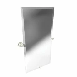London Terrace 30 x 15 in. Large Frameless Mirror in Polished Nickel