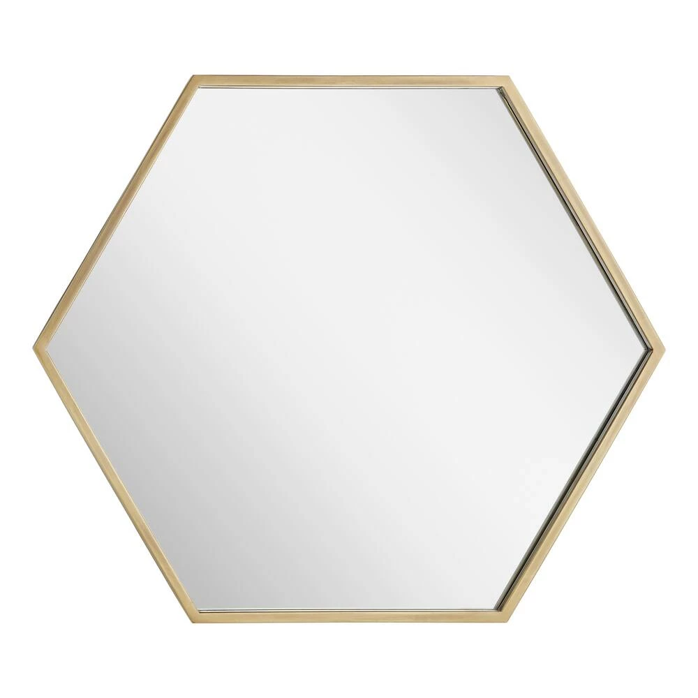 Signature Hardware Sauma 24 in. Hexagonal Vanity Mirror in Antique Brass 3 Signature Hardware Sauma 24 in. Hexagonal Vanity Mirror in Antique Brass - Image 3