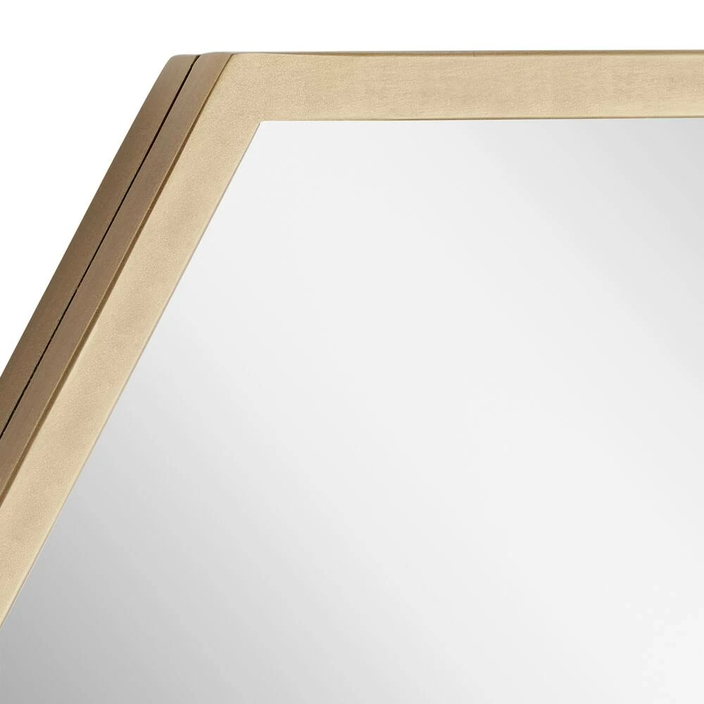 Signature Hardware Sauma 24 in. Hexagonal Vanity Mirror in Antique Brass 4 Signature Hardware Sauma 24 in. Hexagonal Vanity Mirror in Antique Brass - Image 4