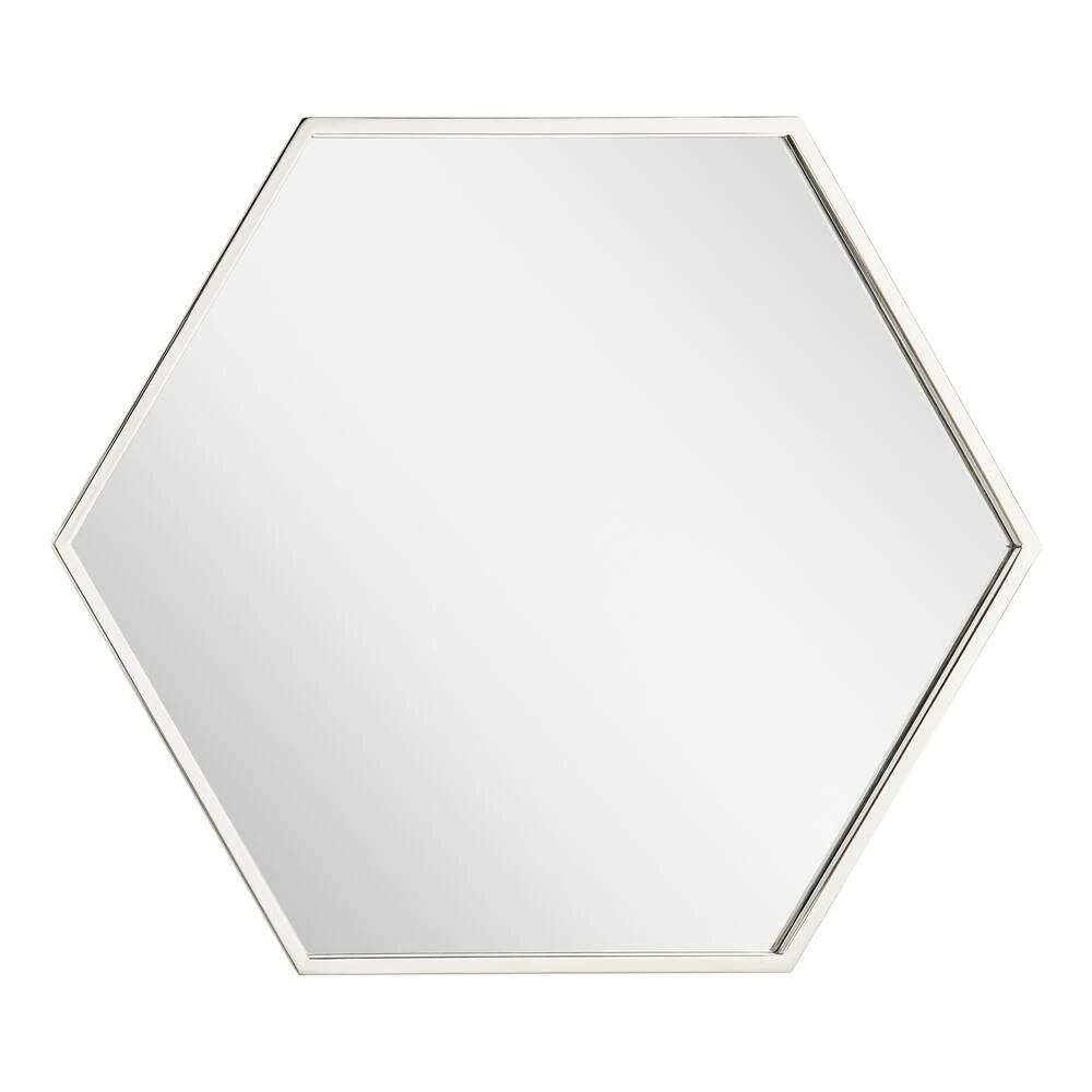 Signature Hardware Sauma 24 in. Hexagonal Vanity Mirror in Nickel 3 Signature Hardware Sauma 24 in. Hexagonal Vanity Mirror in Nickel - Image 3