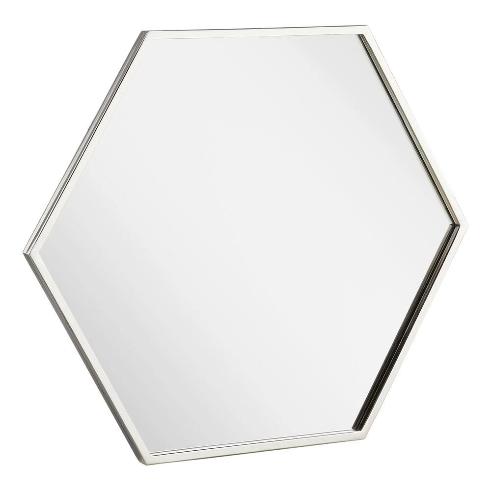 Signature Hardware Sauma 24 in. Hexagonal Vanity Mirror in Nickel 4 Signature Hardware Sauma 24 in. Hexagonal Vanity Mirror in Nickel - Image 4
