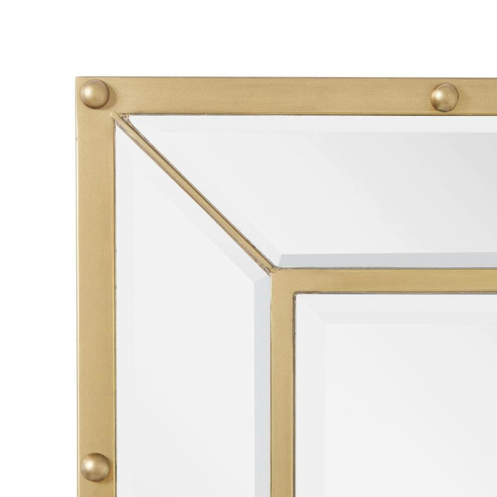 Signature Hardware Joanei 27-7/8 x 38-7/8 x 1-3/8 in. Rectangular Decorative Vanity Mirror in Antique Brass 4 Signature Hardware Joanei 27-7/8 x 38-7/8 x 1-3/8 in. Rectangular Decorative Vanity Mirror in Antique Brass - Image 4