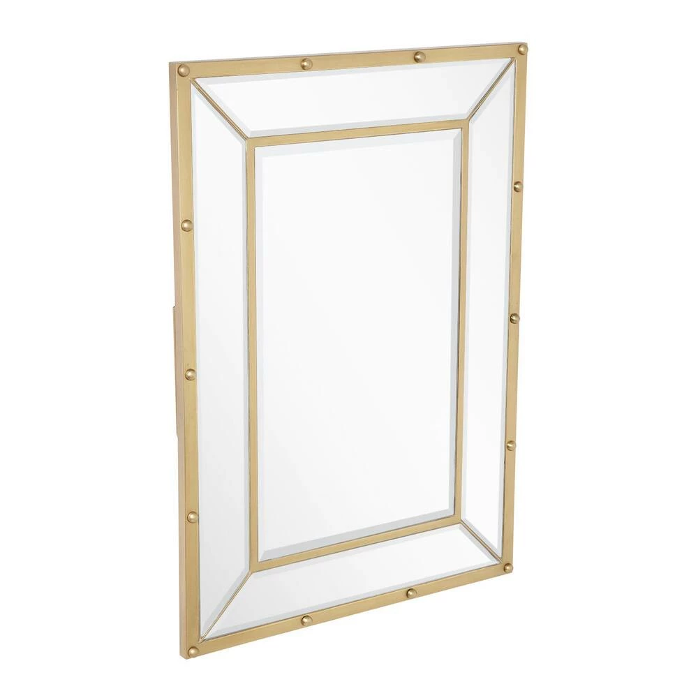 Signature Hardware Joanei 27-7/8 x 38-7/8 x 1-3/8 in. Rectangular Decorative Vanity Mirror in Antique Brass 5 Signature Hardware Joanei 27-7/8 x 38-7/8 x 1-3/8 in. Rectangular Decorative Vanity Mirror in Antique Brass - Image 5