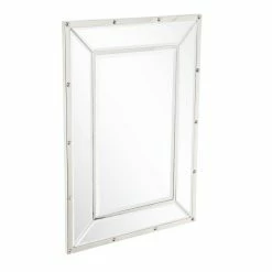 Signature Hardware Joanei 27-7/8 x 38-7/8 x 1-3/8 in. Rectangular Decorative Vanity Mirror in Nickel 7 Signature Hardware Joanei 27-7/8 x 38-7/8 x 1-3/8 in. Rectangular Decorative Vanity Mirror in Nickel -Lotus & Windoware, Inc. Shop Query 1040