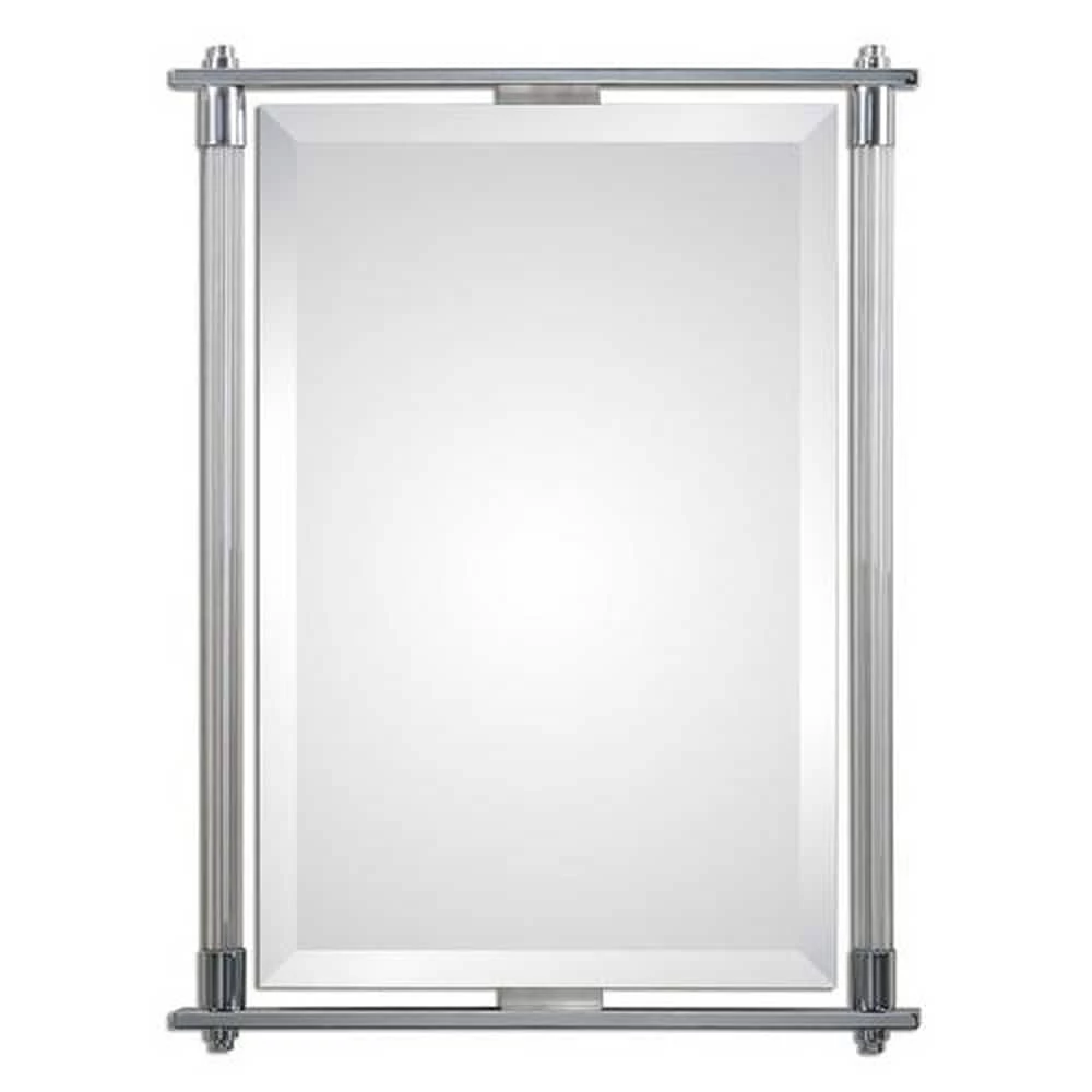 Uttermost Company Adara 35-1/2 in. Rectangle Beveled Mirror in Polished Chrome 1 Uttermost Company Adara 35-1/2 in. Rectangle Beveled Mirror in Polished Chrome