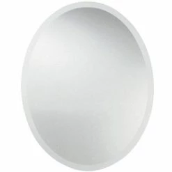 Uttermost Company 28 x 22 in. Beveled Oval Frameless Mirror