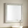 Signature Hardware Wulan 27-5/8 in. Rectangular Mirror in Light Grey