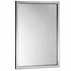 Bobrick 60 x 24 in. Stainless Steel Channel Frame Mirror