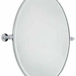 Minka Lavery 32 x 25-1/2 in. Oval Pivoting Mirror in Polished Chrome