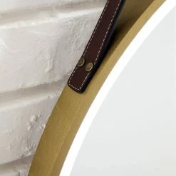 James Martin Vanities 27-5/8 in. Round LED Mirror in Brushed Gold -Lotus & Windoware, Inc. Shop Query 1059