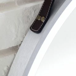 James Martin Vanities 27-5/8 in. Round LED Mirror in Brushed Nickel -Lotus & Windoware, Inc. Shop Query 1065