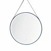 James Martin Vanities 27-5/8 in. Round LED Mirror in Matte Black