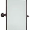 Minka Lavery 18 in. Rectangle Pivoting Mirror in Dark Brushed Bronze