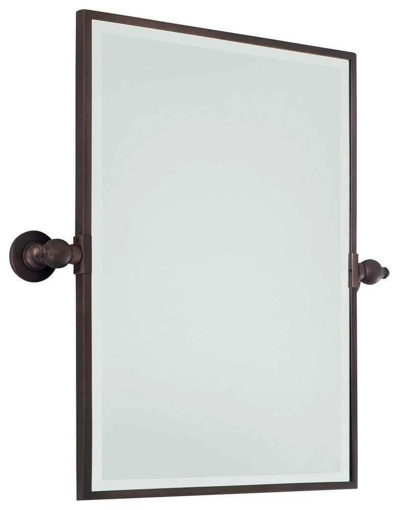 Minka Lavery 18 in. Rectangle Pivoting Mirror in Dark Brushed Bronze 1 Minka Lavery 18 in. Rectangle Pivoting Mirror in Dark Brushed Bronze