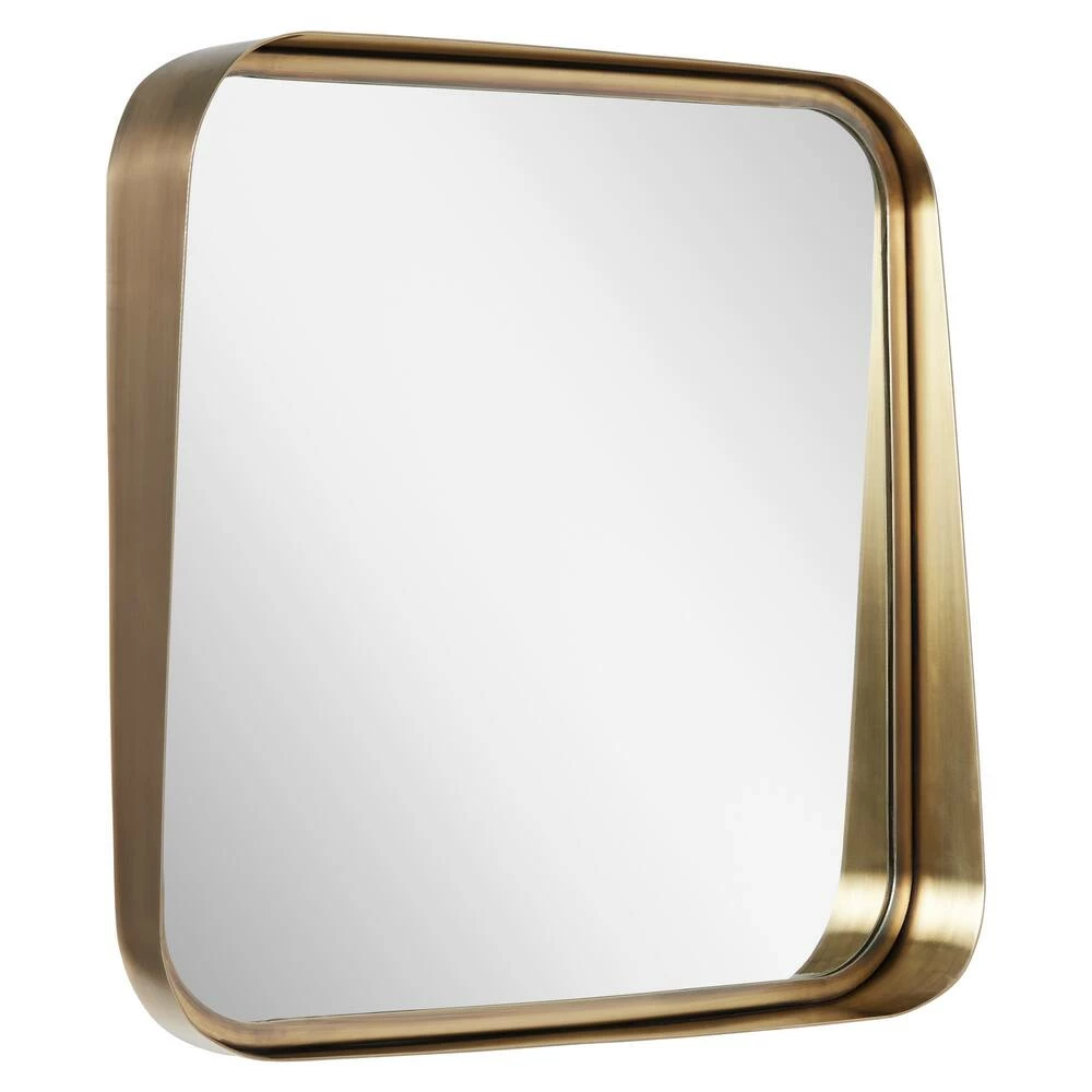 Signature Hardware Palora 20-3/4 in. Stainless Steel Vanity Mirror in Antique Brass 1 Signature Hardware Palora 20-3/4 in. Stainless Steel Vanity Mirror in Antique Brass
