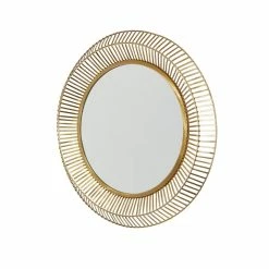 Capital Lighting 34 x 3 in. Round Mirror in Matte Gold
