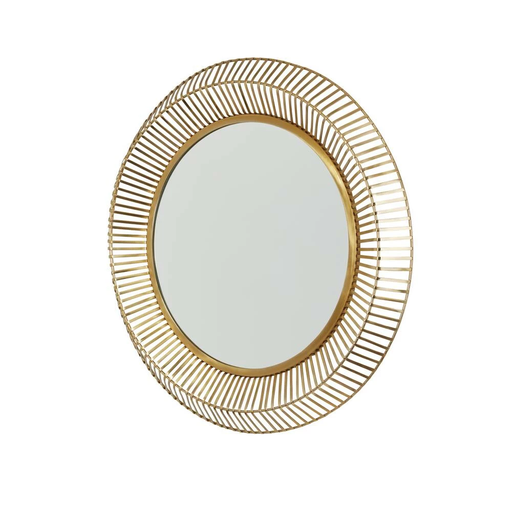 Capital Lighting 34 x 3 in. Round Mirror in Matte Gold 1 Capital Lighting 34 x 3 in. Round Mirror in Matte Gold