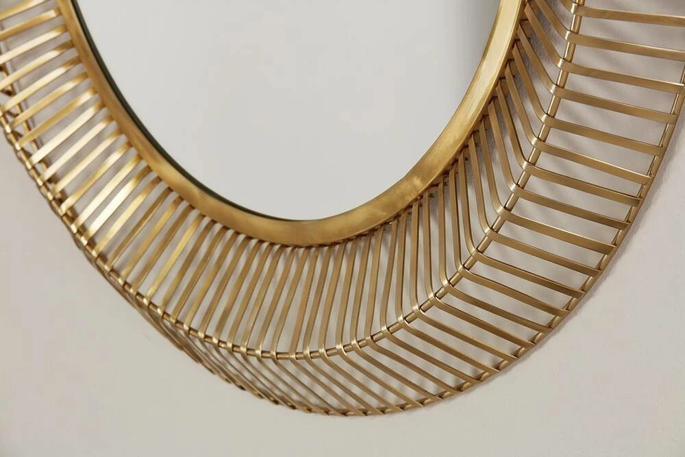 Capital Lighting 34 x 3 in. Round Mirror in Matte Gold 2 Capital Lighting 34 x 3 in. Round Mirror in Matte Gold - Image 2