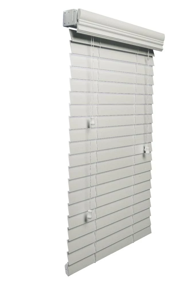 35 x 59 x 2 in. Faux Wood Blind in White 1 35 x 59 x 2 in. Faux Wood Blind in White