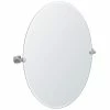 Gatco Large Oval Mirror in Satin Nickel
