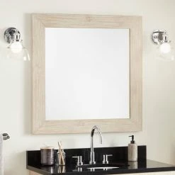 Signature Hardware Maysville 34 in. Square Vanity Mirror in White Wash 7 Signature Hardware Maysville 34 in. Square Vanity Mirror in White Wash -Lotus & Windoware, Inc. Shop Query 1139