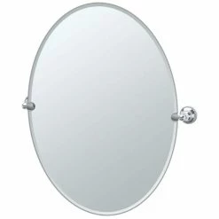 Gatco Tiara 32 in. Oval Mirror in Polished Chrome