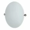 Gatco Charlotte 32 x 24 in. Frameless Oval Mirror in Satin Nickel