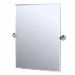 Gatco Charlotte 32 x 24 in. Frameless Rectangle Mirror in Polished Chrome