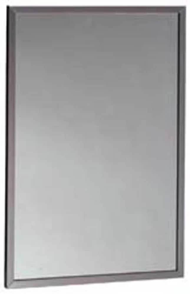 Bobrick 36 x 18 in. Stainless Steel Channel Frame Glass Mirror 1 Bobrick 36 x 18 in. Stainless Steel Channel Frame Glass Mirror