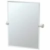 Gatco Charlotte 28 in. Large Framed Rectangle Mirror in Satin Nickel