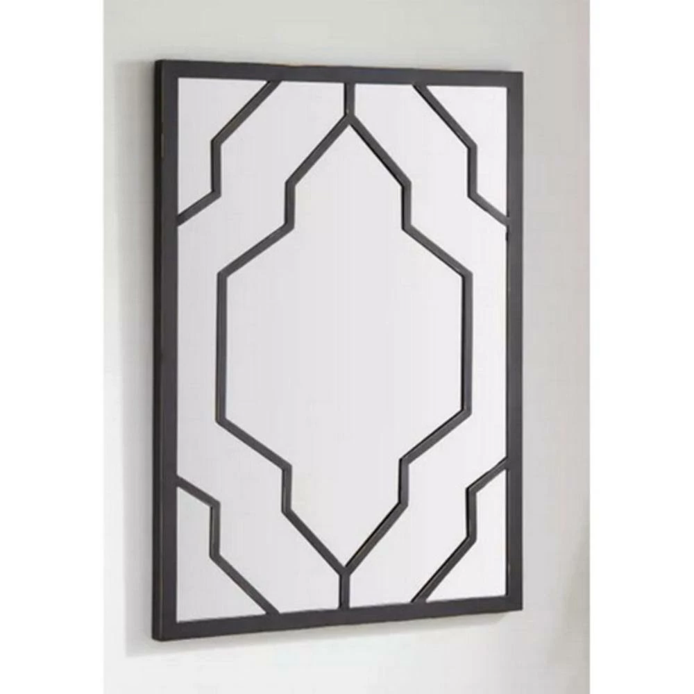 Signature Hardware Lapilli 30 in. Iron Vanity Mirror in Black Powder Coat 1 Signature Hardware Lapilli 30 in. Iron Vanity Mirror in Black Powder Coat