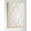 Signature Hardware Lapilli 30 in. Iron Vanity Mirror in Gold Leaf