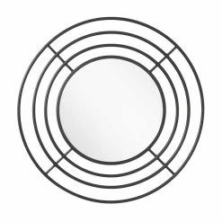 Signature Hardware Reka 30-3/4 x 7/8 in. Round Decorative Vanity Mirror in Black Powder Coat 8 Signature Hardware Reka 30-3/4 x 7/8 in. Round Decorative Vanity Mirror in Black Powder Coat -Lotus & Windoware, Inc. Shop Query 1178