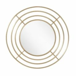Signature Hardware Reka 30-3/4 x 7/8 in. Round Decorative Vanity Mirror in Antique Brass 11 Signature Hardware Reka 30-3/4 x 7/8 in. Round Decorative Vanity Mirror in Antique Brass -Lotus & Windoware, Inc. Shop Query 1185