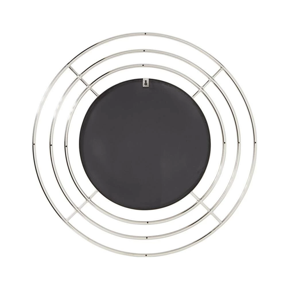 Signature Hardware Reka 30-3/4 x 7/8 in. Round Decorative Vanity Mirror in Nickel 2 Signature Hardware Reka 30-3/4 x 7/8 in. Round Decorative Vanity Mirror in Nickel - Image 2