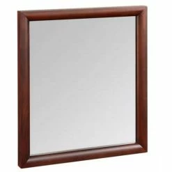 Signature Hardware Talyn 30 in. Rectangular Vanity Mirror in Light Walnut
