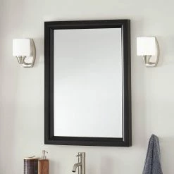 Signature Hardware Talyn 24 in. Rectangular Vanity Mirror in Black