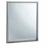 Bobrick 36 in. Welded Frame Tempered Glass Mirror in Satin