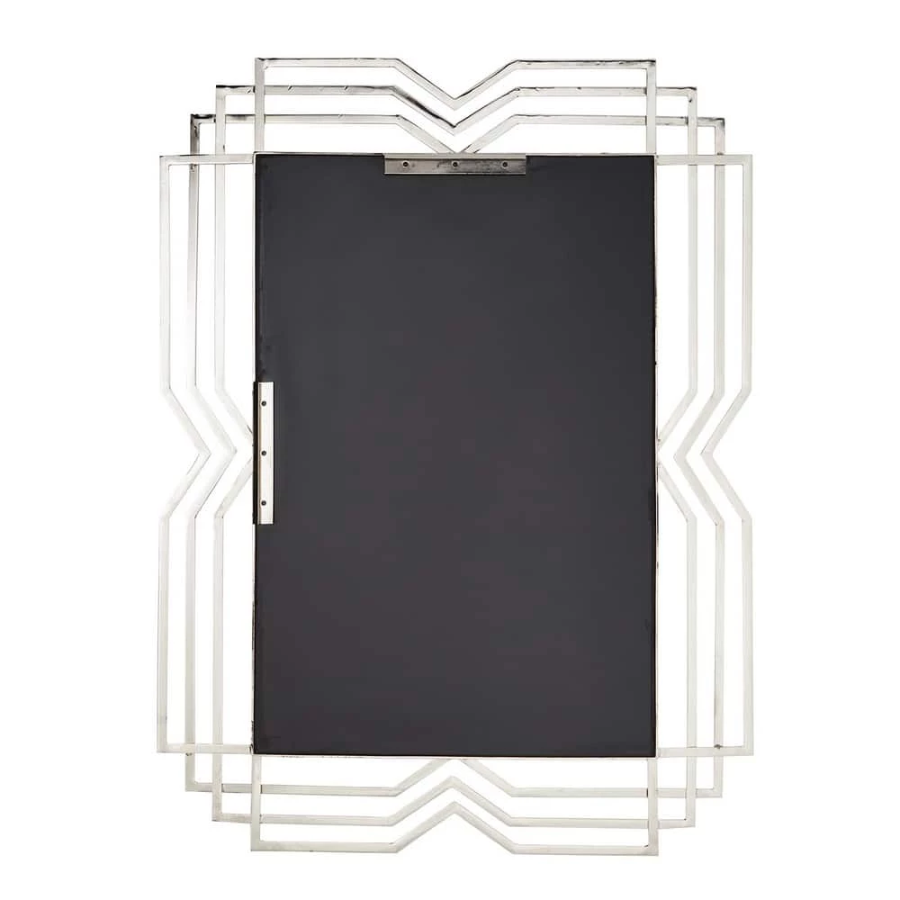 Signature Hardware Solandra 29-3/4 x 39-5/8 x 1 in. Rectangular Decorative Vanity Mirror in Black Powder Coat 2 Signature Hardware Solandra 29-3/4 x 39-5/8 x 1 in. Rectangular Decorative Vanity Mirror in Black Powder Coat - Image 2