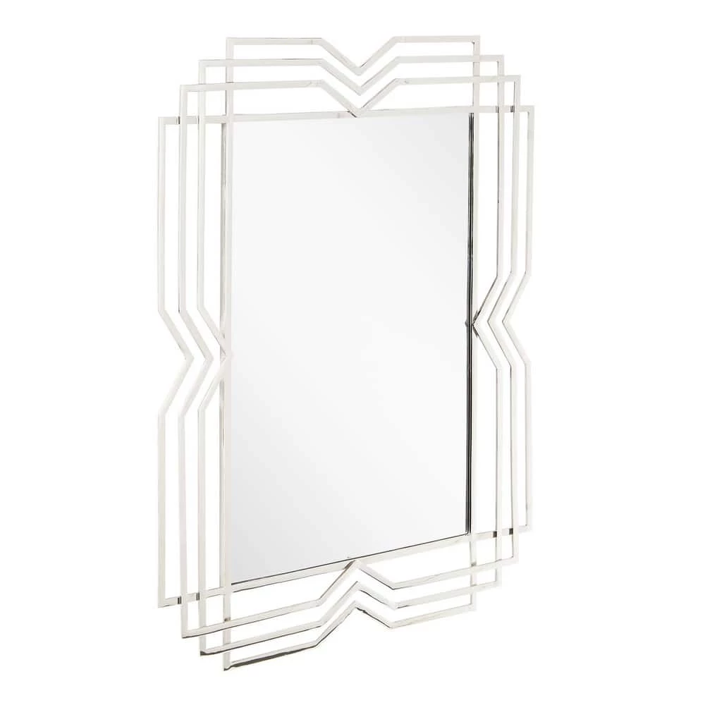 Signature Hardware Solandra 29-3/4 x 39-5/8 x 1 in. Rectangular Decorative Vanity Mirror in Black Powder Coat 3 Signature Hardware Solandra 29-3/4 x 39-5/8 x 1 in. Rectangular Decorative Vanity Mirror in Black Powder Coat - Image 3