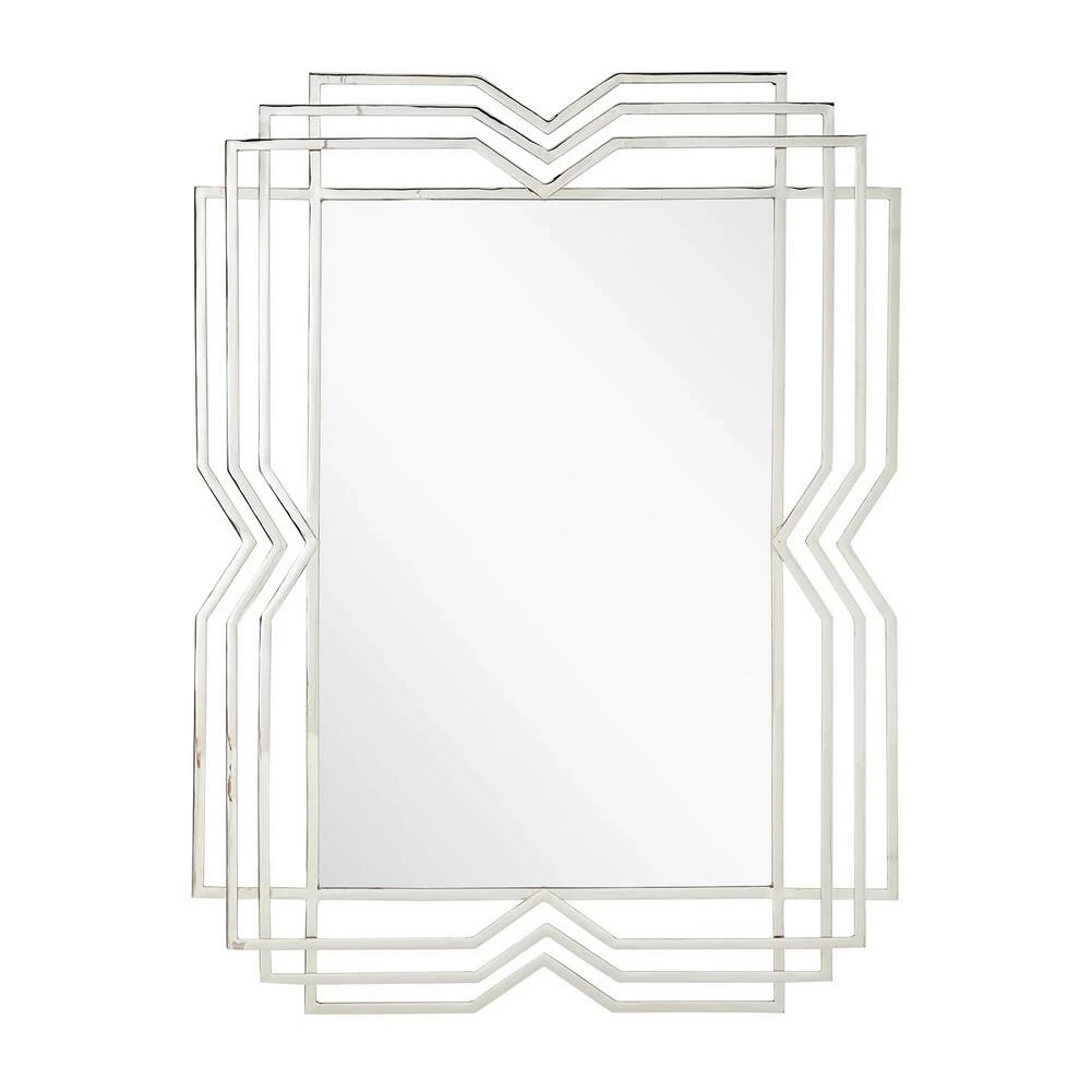 Signature Hardware Solandra 29-3/4 x 39-5/8 x 1 in. Rectangular Decorative Vanity Mirror in Black Powder Coat 4 Signature Hardware Solandra 29-3/4 x 39-5/8 x 1 in. Rectangular Decorative Vanity Mirror in Black Powder Coat - Image 4