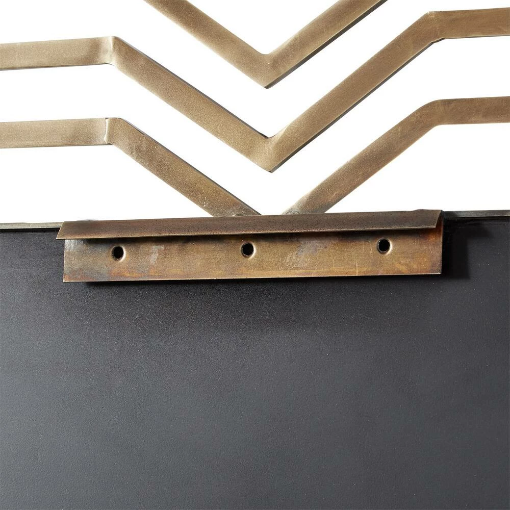 Signature Hardware Solandra 29-3/4 x 39-5/8 x 1 in. Rectangular Decorative Vanity Mirror in Antique Brass 3 Signature Hardware Solandra 29-3/4 x 39-5/8 x 1 in. Rectangular Decorative Vanity Mirror in Antique Brass - Image 3