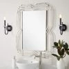 Signature Hardware Solandra 29-3/4 x 39-5/8 x 1 in. Rectangular Decorative Vanity Mirror in Nickel