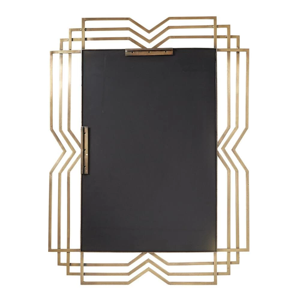 Signature Hardware Solandra 29-3/4 x 39-5/8 x 1 in. Rectangular Decorative Vanity Mirror in Nickel 2 Signature Hardware Solandra 29-3/4 x 39-5/8 x 1 in. Rectangular Decorative Vanity Mirror in Nickel - Image 2