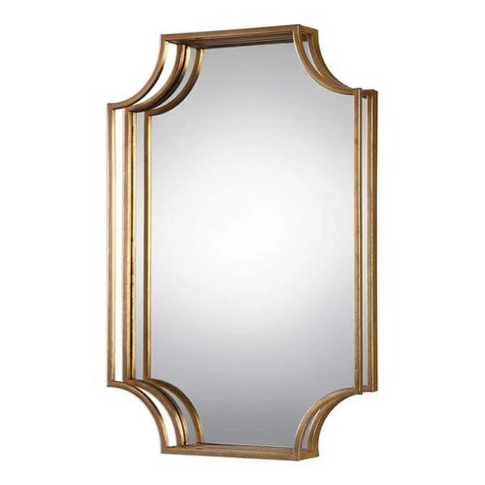 Uttermost Company Lindee 20 x 30 in. Rectangular Framed Mirror in Antique Gold Leaf 1 Uttermost Company Lindee 20 x 30 in. Rectangular Framed Mirror in Antique Gold Leaf