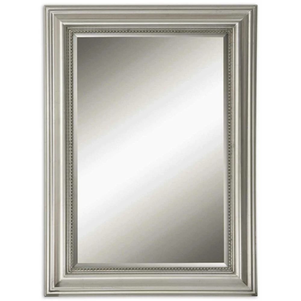 Uttermost Company Stuart 37 in. Beveled Mirror in Silver Leaf 1 Uttermost Company Stuart 37 in. Beveled Mirror in Silver Leaf