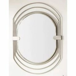 Signature Hardware Kintori 26-1/2 in. Iron Vanity Mirror in Antique Pewter