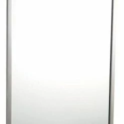 Bobrick 36 x 18 in. Stainless Steel Frame Angle Glass Mirror
