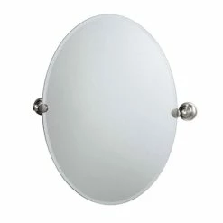 Gatco Tiara 26-1/2 in. Oval Mirror in Satin Nickel