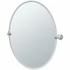 Gatco Tiara 28 in. Large Framed Oval Mirror in Polished Chrome